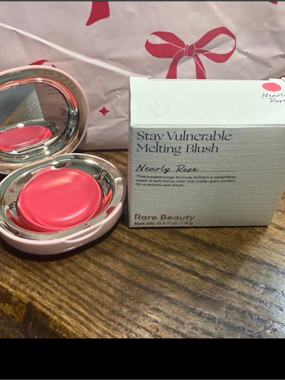 Rare Beauty melting blush in Nearly rose